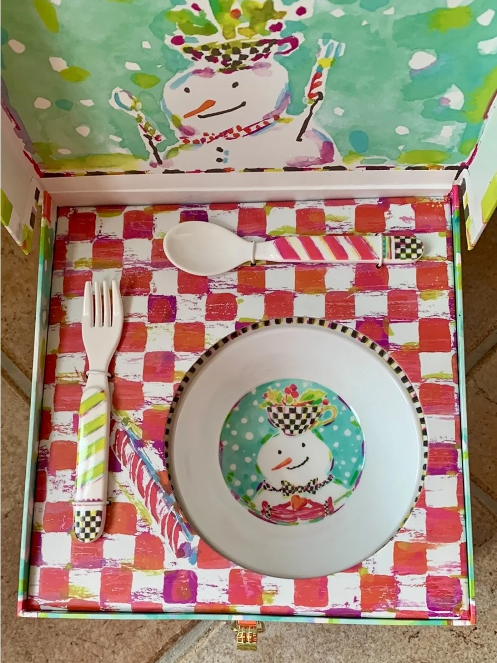 Mackenzie-Childs NIB 5 Piece Toddler Holiday 